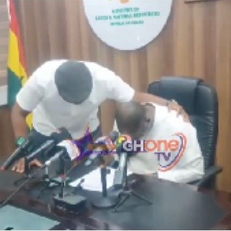 Lands minister breaks down on TV over galamsey, NPP youth leader questions his leadership."