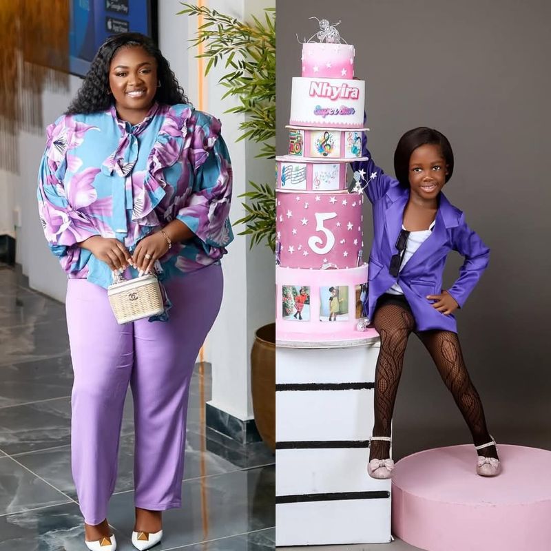 Tracey Boakye celebrates daughter Akua Nhyira's 5th birthday.