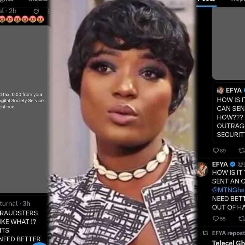 Efya slams MTN Ghana over OTP fraud attempt on her mobile money accoun