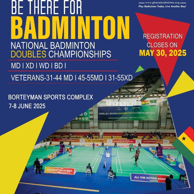 Ghana’s top Badminton pairs set to compete for doubles glory in Accra