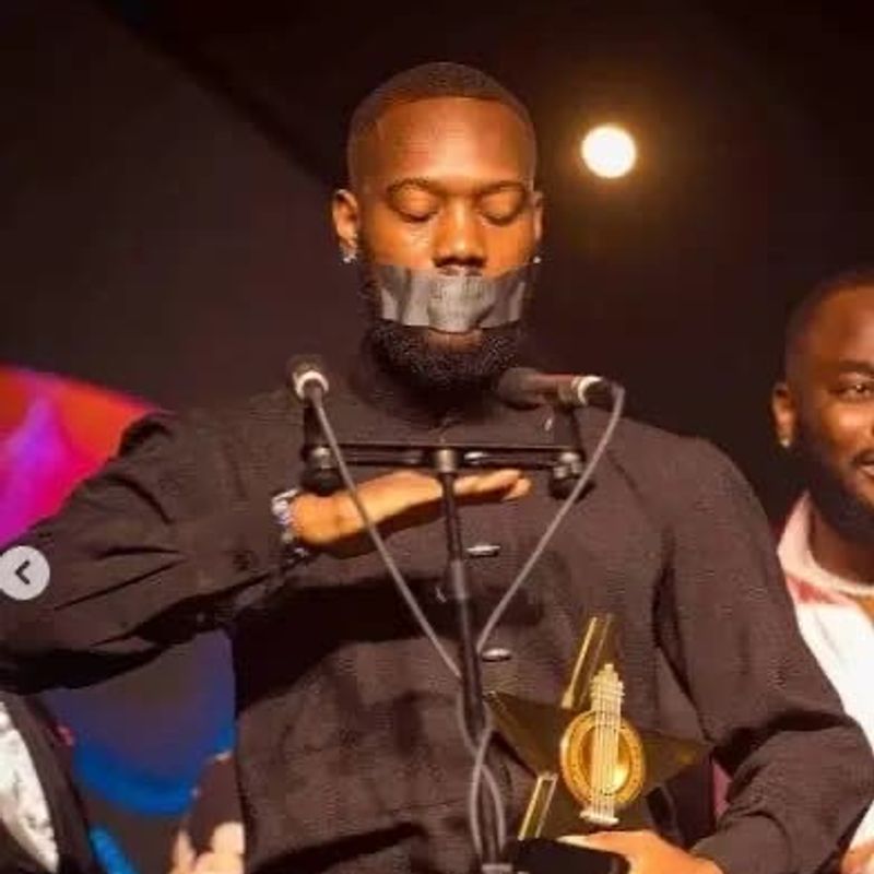Tulenkey explains tape-sealed mouth at TGMAs, says it symbolized men’s silent struggles