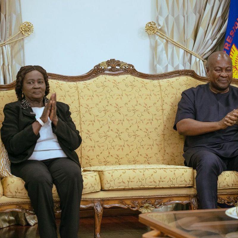 Mahama welcomes Opoku-Agyemang, jokes about impeachment threats during her absence