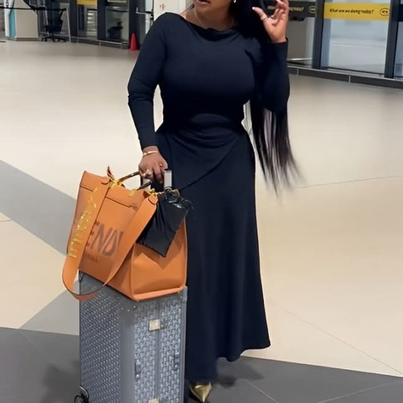 Nana Ama McBrown stuns at KIA with Goyard suitcase and Fendi tote in viral travel moment