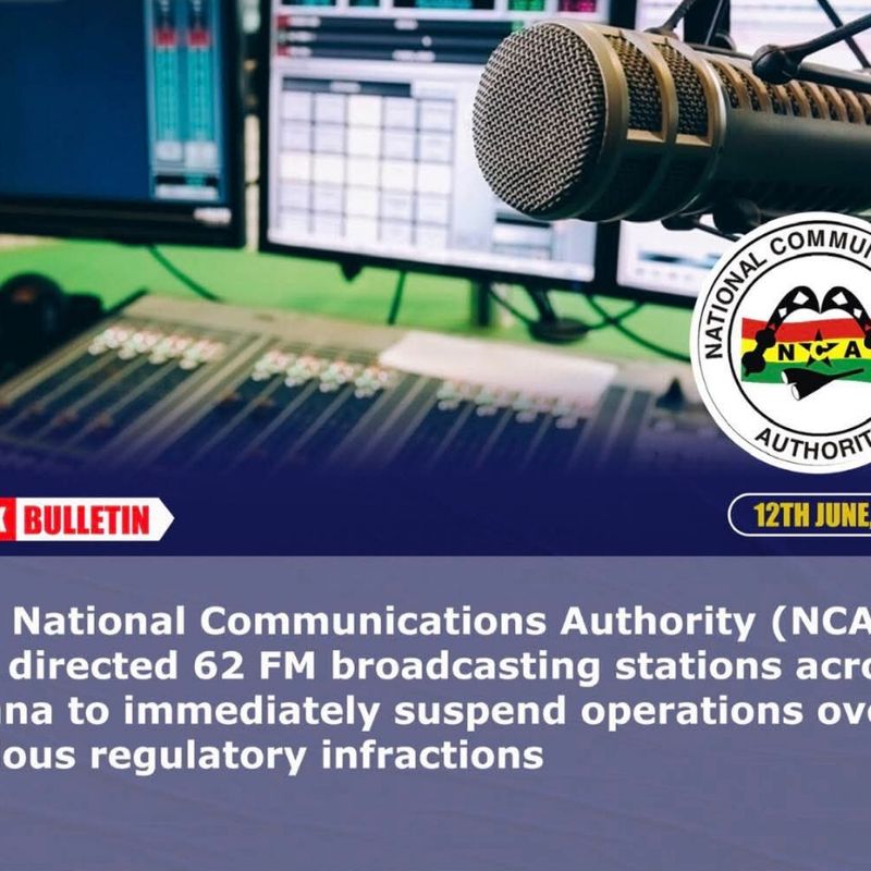 NCA shuts down Wontumi FM, Asaase Radio, and numerous other stations