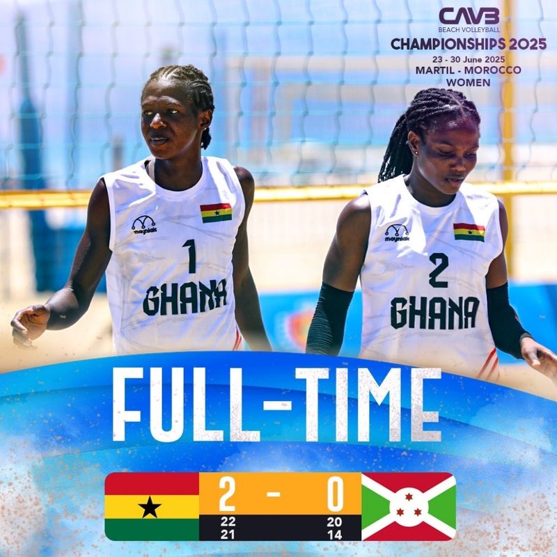 Ghana’s beach volleyball teams off to flying start in Morocco
